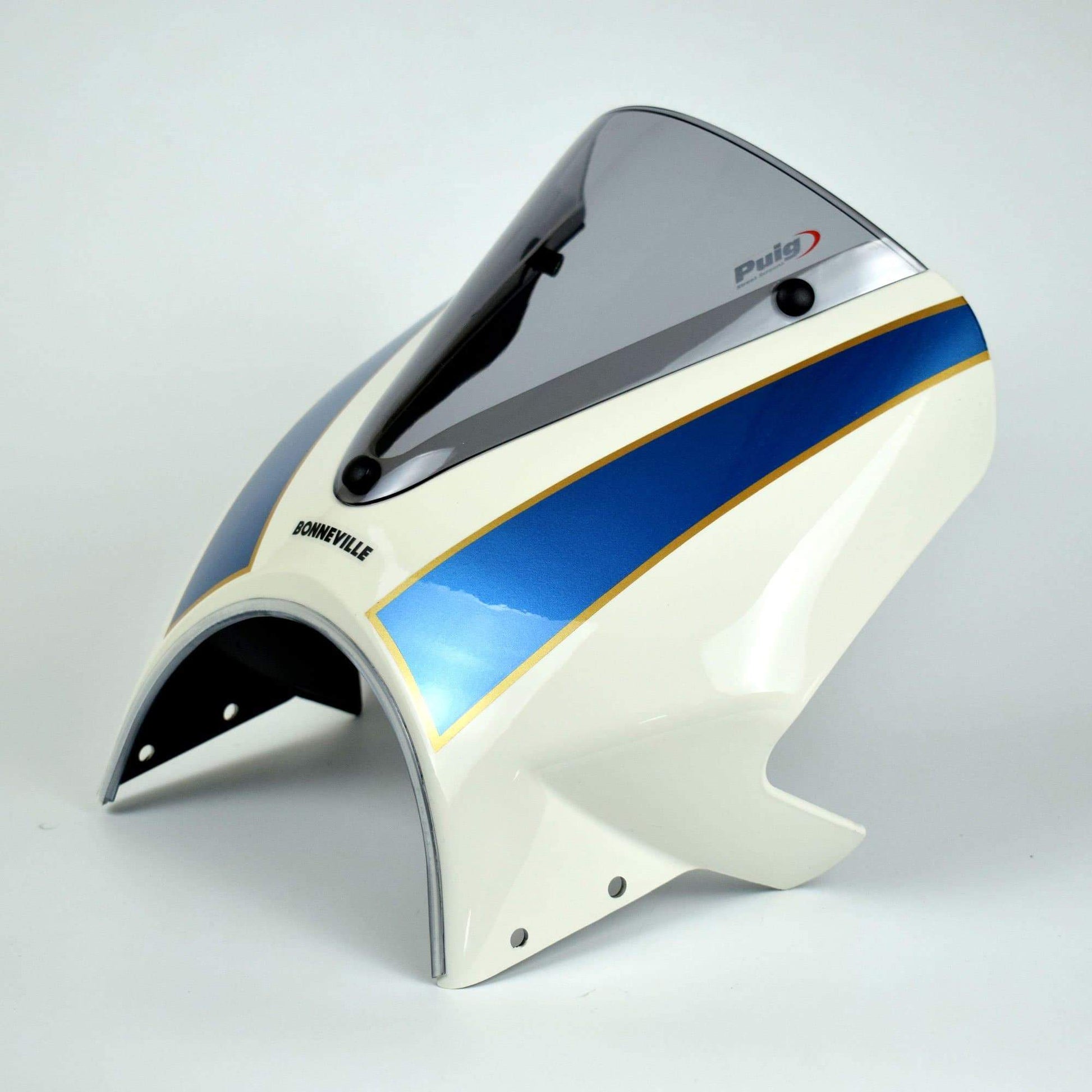 Fly Screen | Fusion White & Aegean Blue | Triumph Bonneville T100 2016> - Bikerr