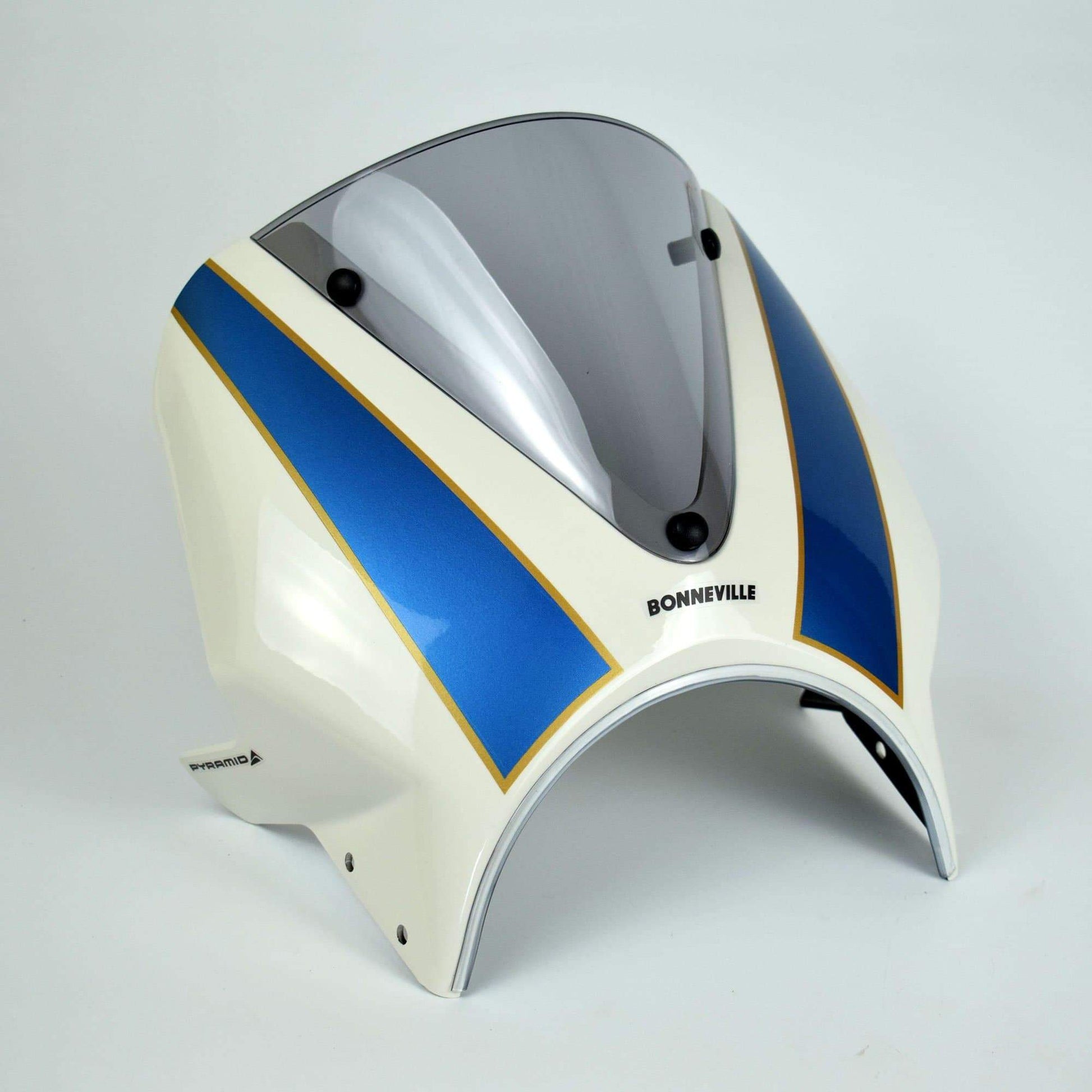 Fly Screen | Fusion White & Aegean Blue | Triumph Bonneville T100 2016> - Bikerr