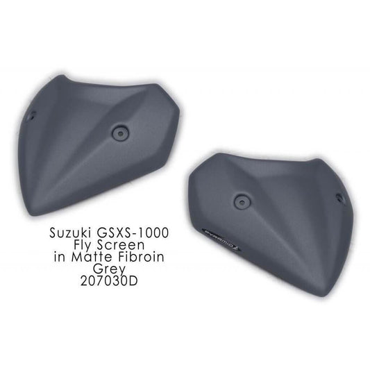 Fly Screen | Matte Grey (Matte Fibroin Grey) | Suzuki GSX-S 1000 2015> - Bikerr