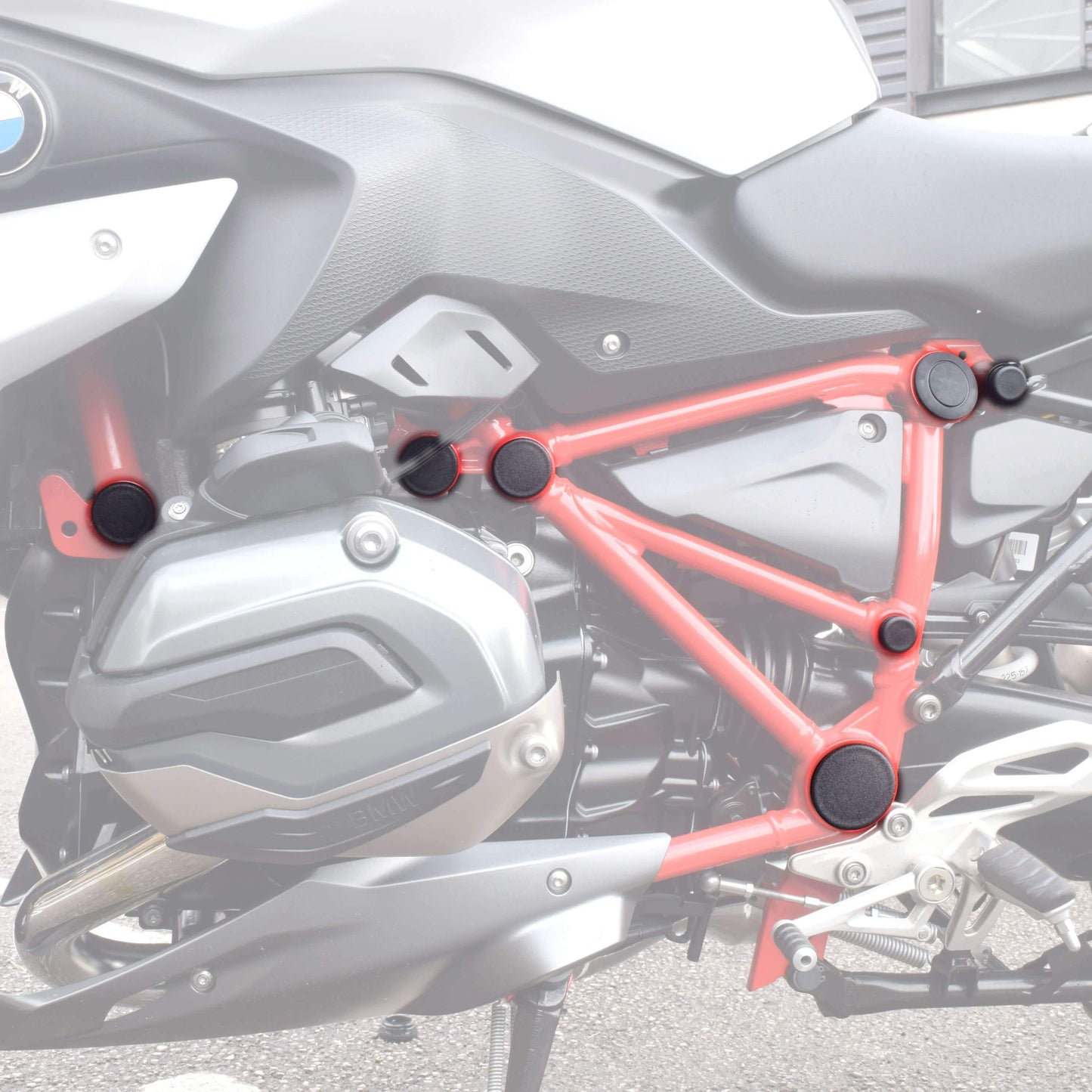 Frame End Caps | Matte Black | BMW R1200 R 2015>2018 - Bikerr