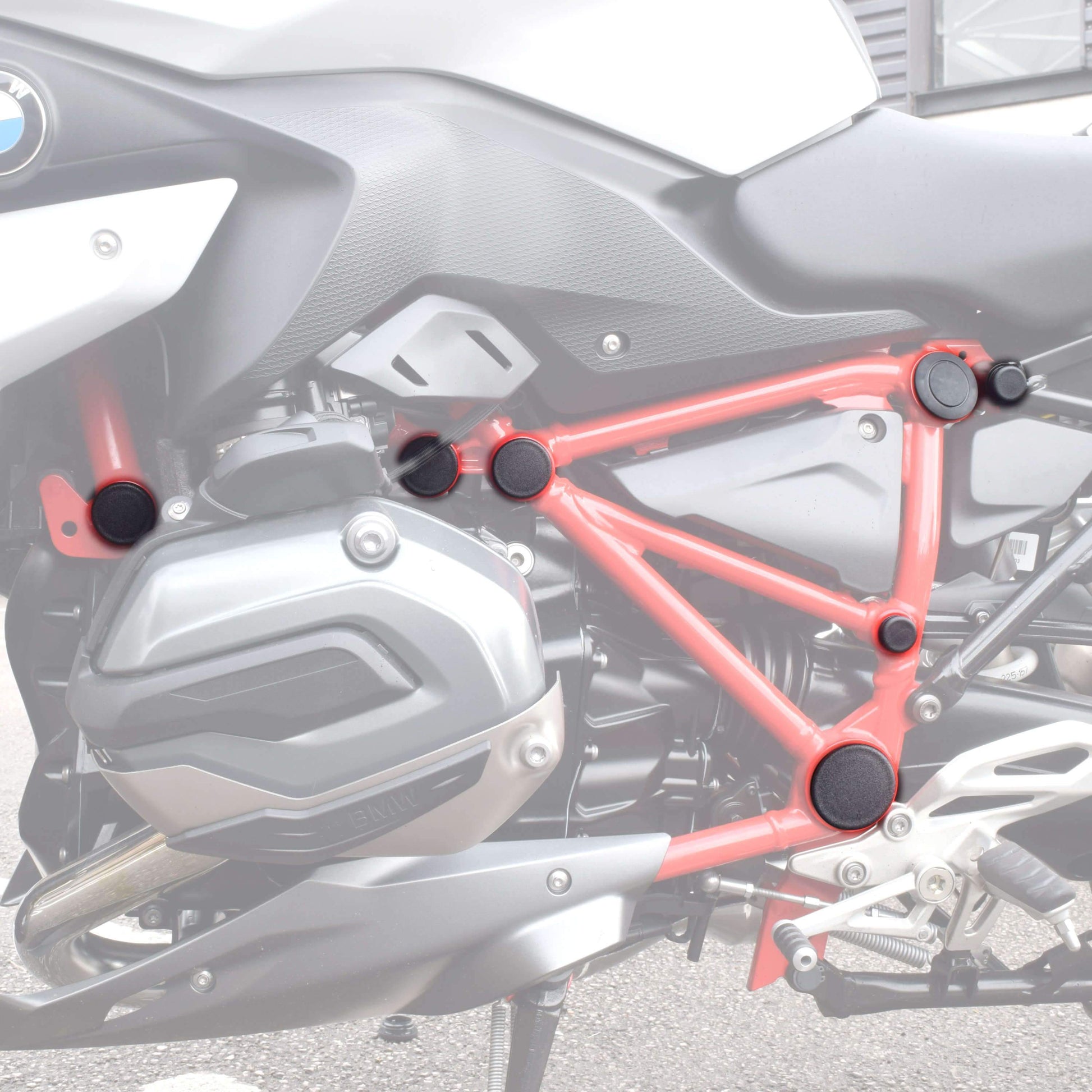 Frame End Caps | Matte Black | BMW R1200 R 2015>2018 - Bikerr