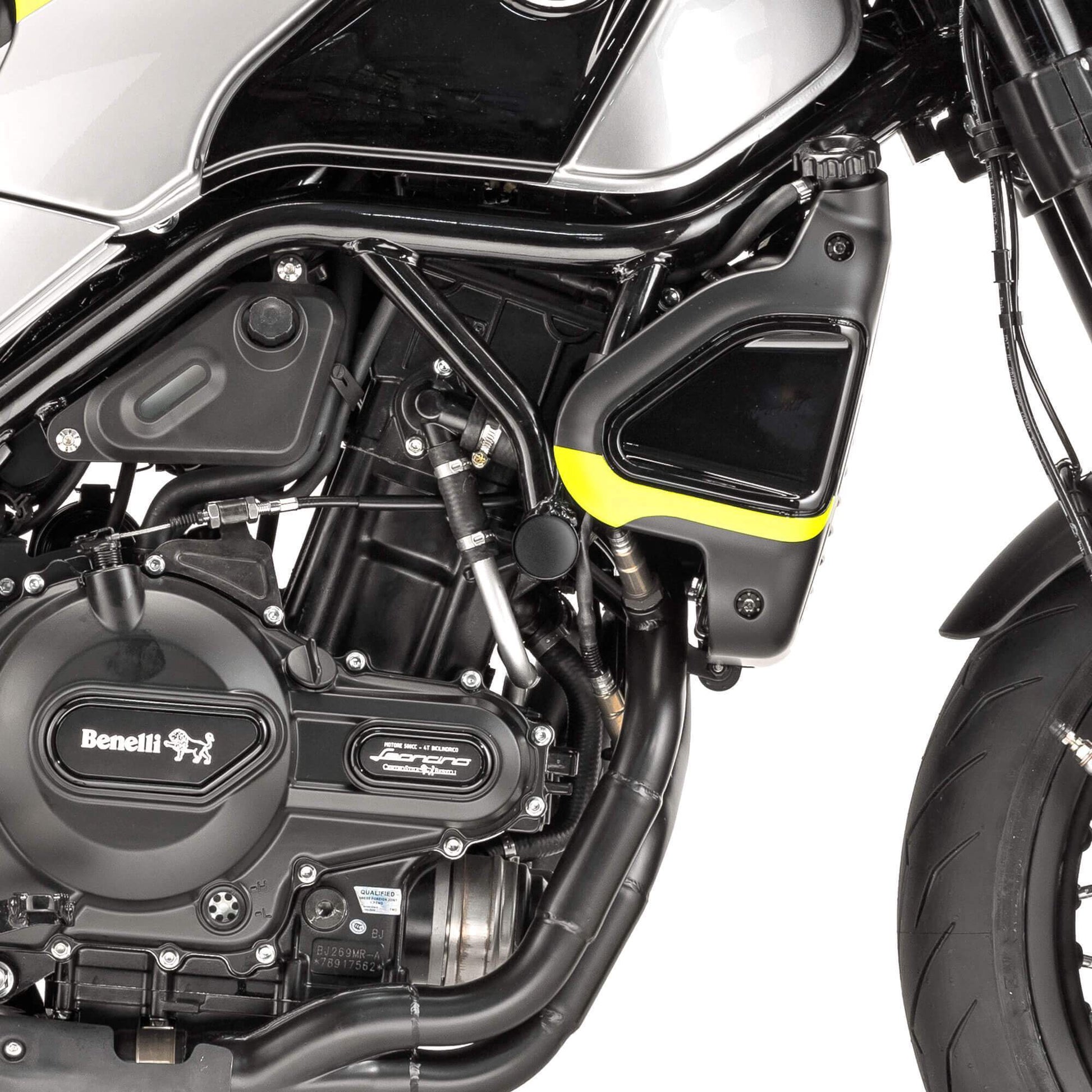 Frame End Caps | Matte Black | Benelli Leoncino 2015> - Bikerr