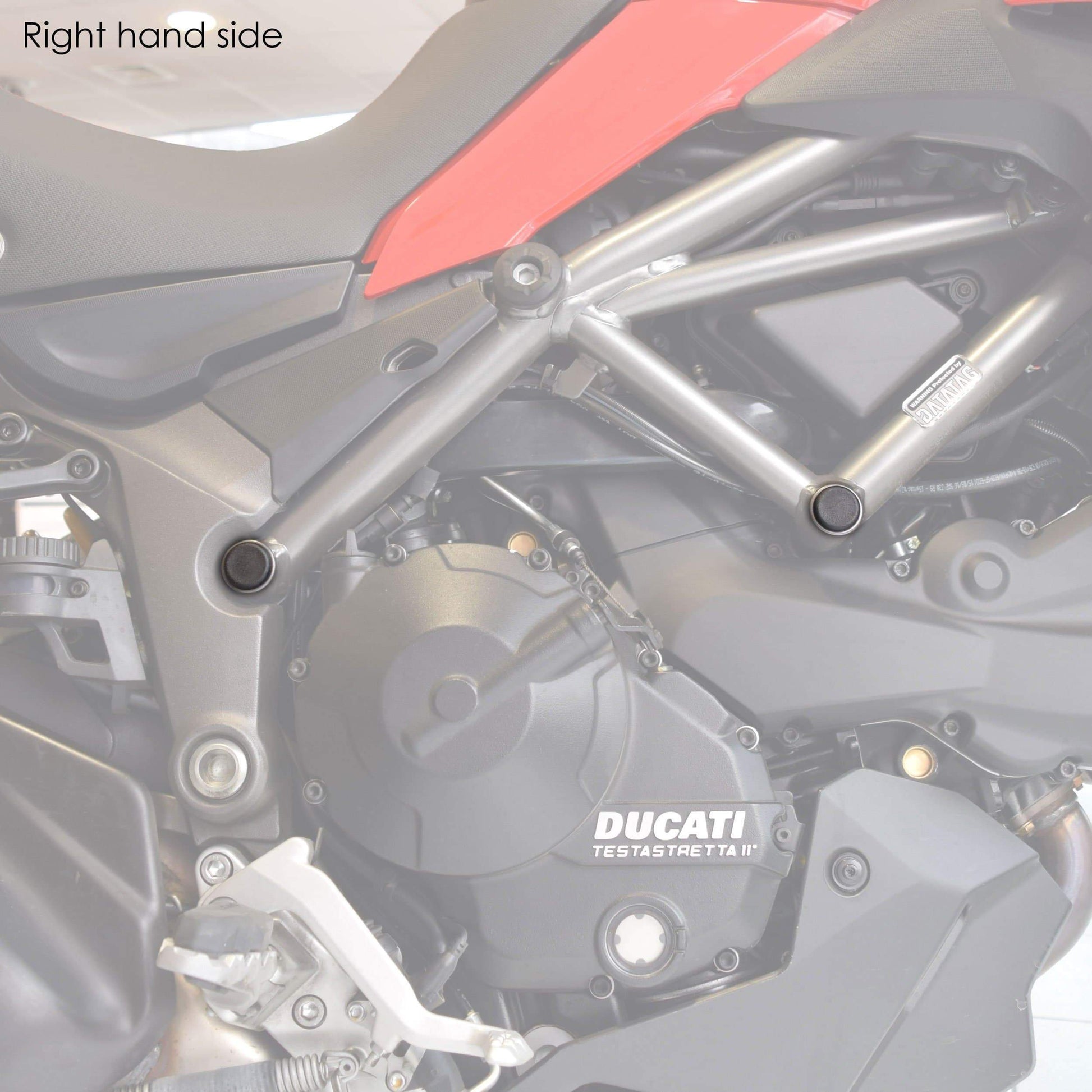Frame End Caps | Matte Black | Ducati Multistrada 1200 Enduro 2015>2020 - Bikerr