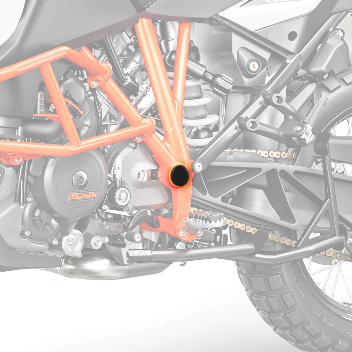 Frame End Caps | Matte Black | KTM 1290 Superduke GT 2016> - Bikerr