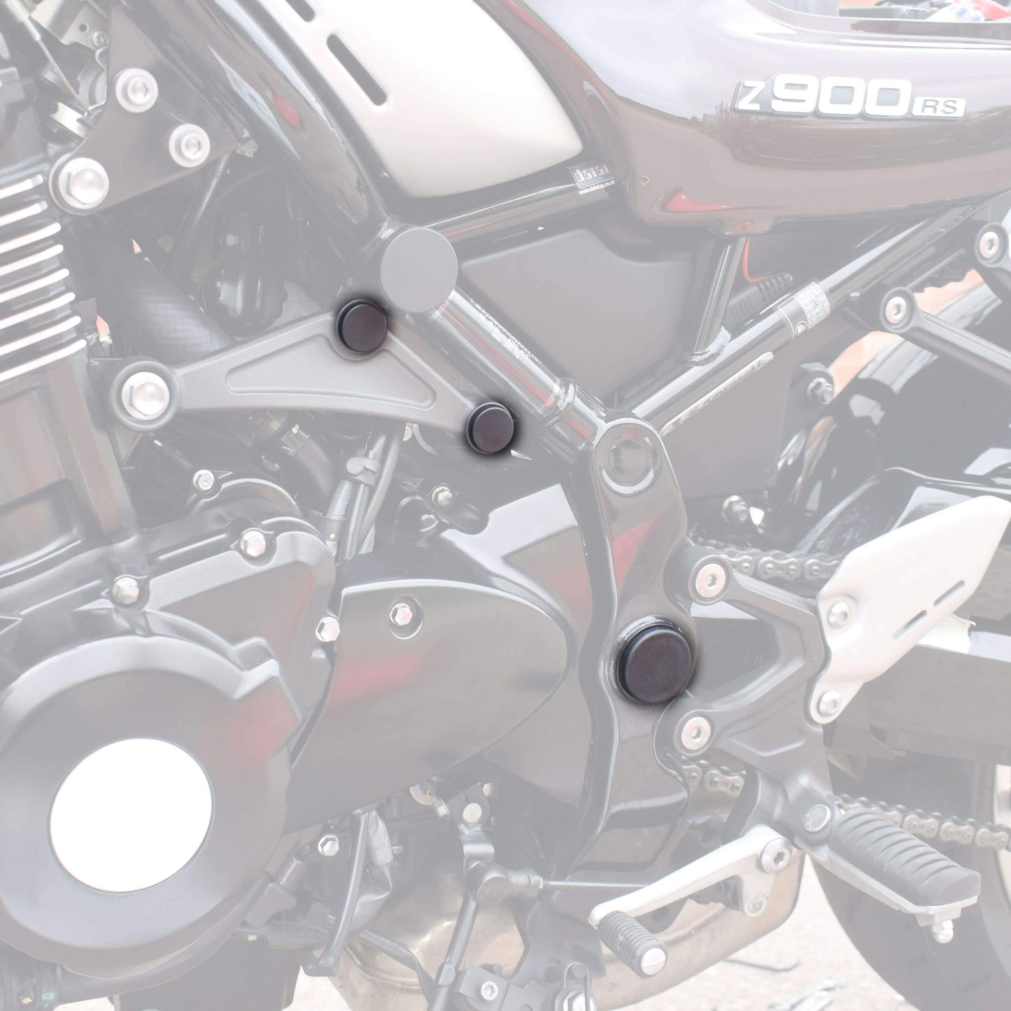 Frame End Caps | Matte Black | Kawasaki Z 900 RS 2018> - Bikerr