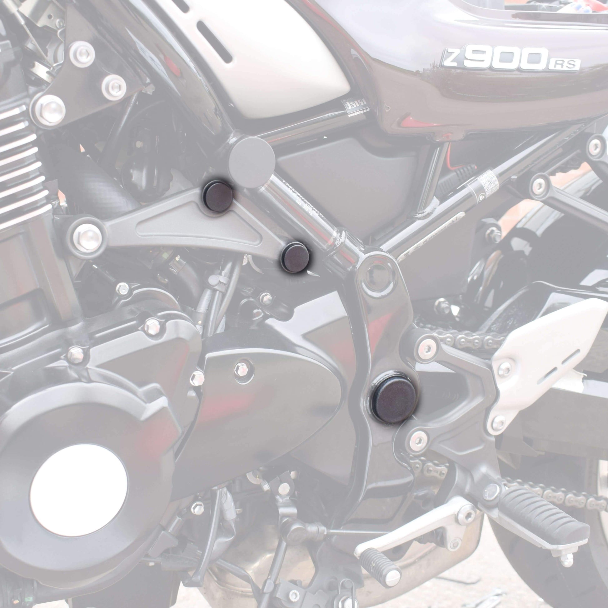 Frame End Caps | Matte Black | Kawasaki Z 900 RS 2018> - Bikerr