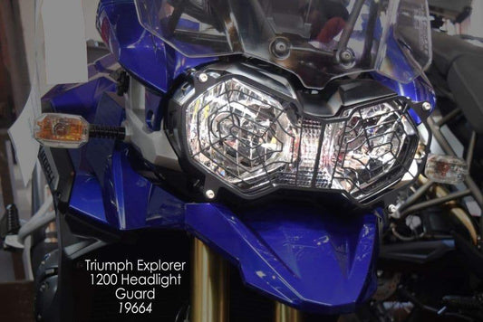 Headlight Cover | Matte Black | Triumph Explorer 1200 XC/XCX/XRA/Low 2011>2017 - Bikerr