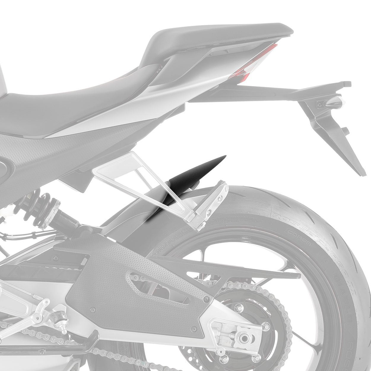 Hugger Extension | Matte Black | Aprilia RSV4 Factory 2021> - Bikerr