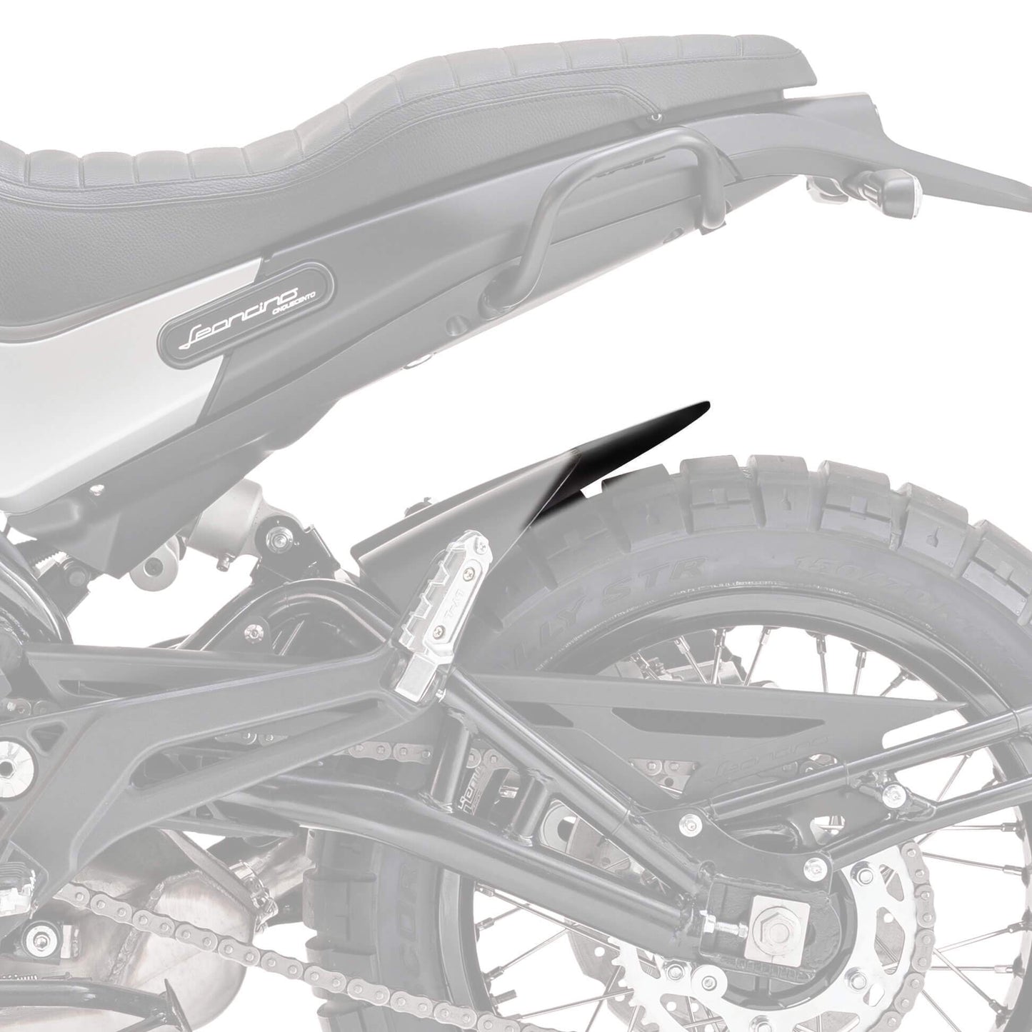 Hugger Extension | Matte Black | Benelli Leoncino 2015> - Bikerr