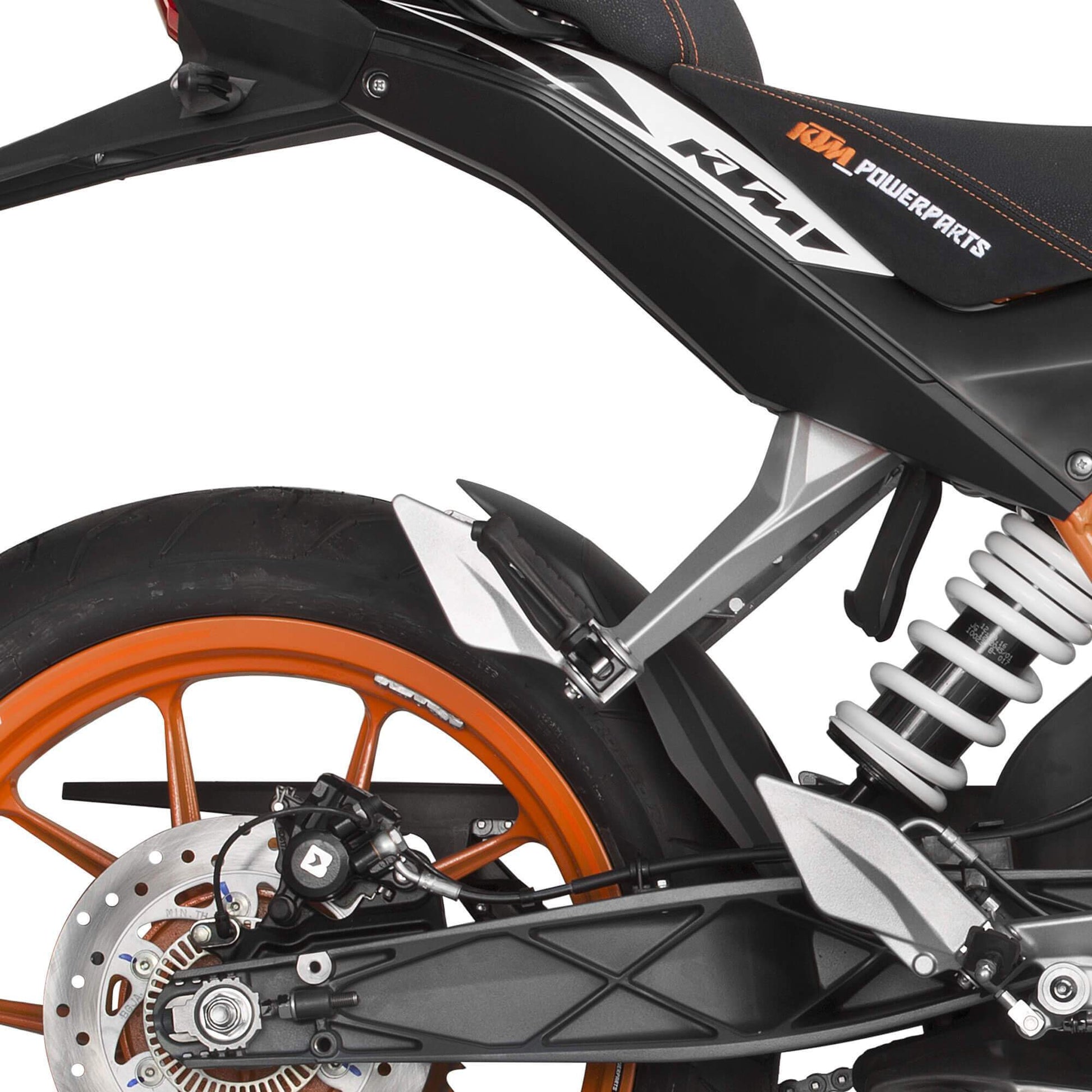 Hugger Extension | Matte Black | KTM 125 Duke 2012>2016 - Bikerr