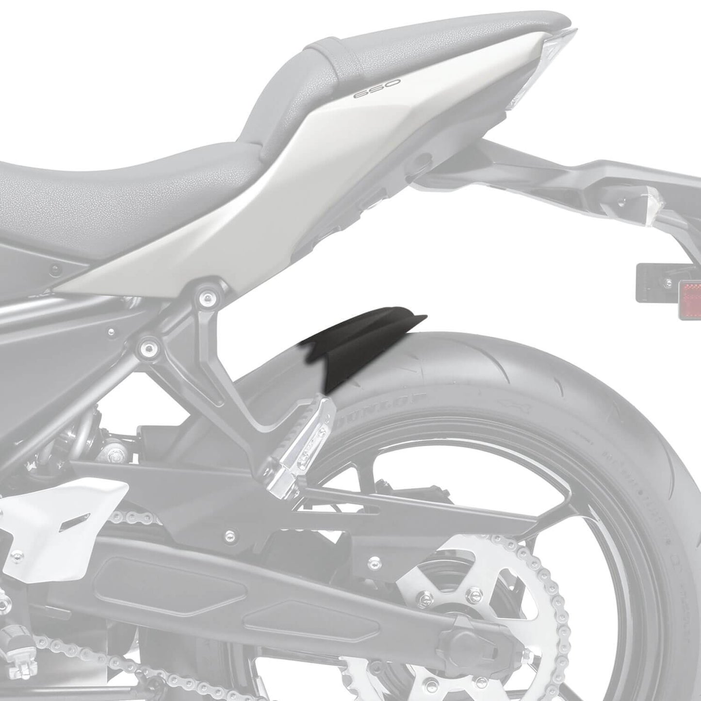 Hugger Extension | Matte Black | Kawasaki Ninja 650 R 2017> - Bikerr