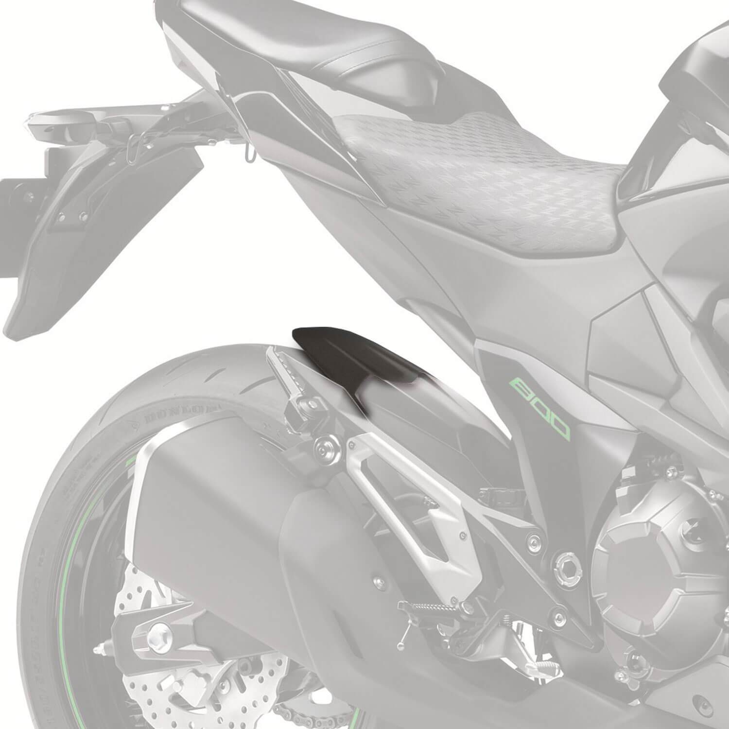 Hugger Extension | Matte Black | Kawasaki Z 800 2012>2016 - Bikerr