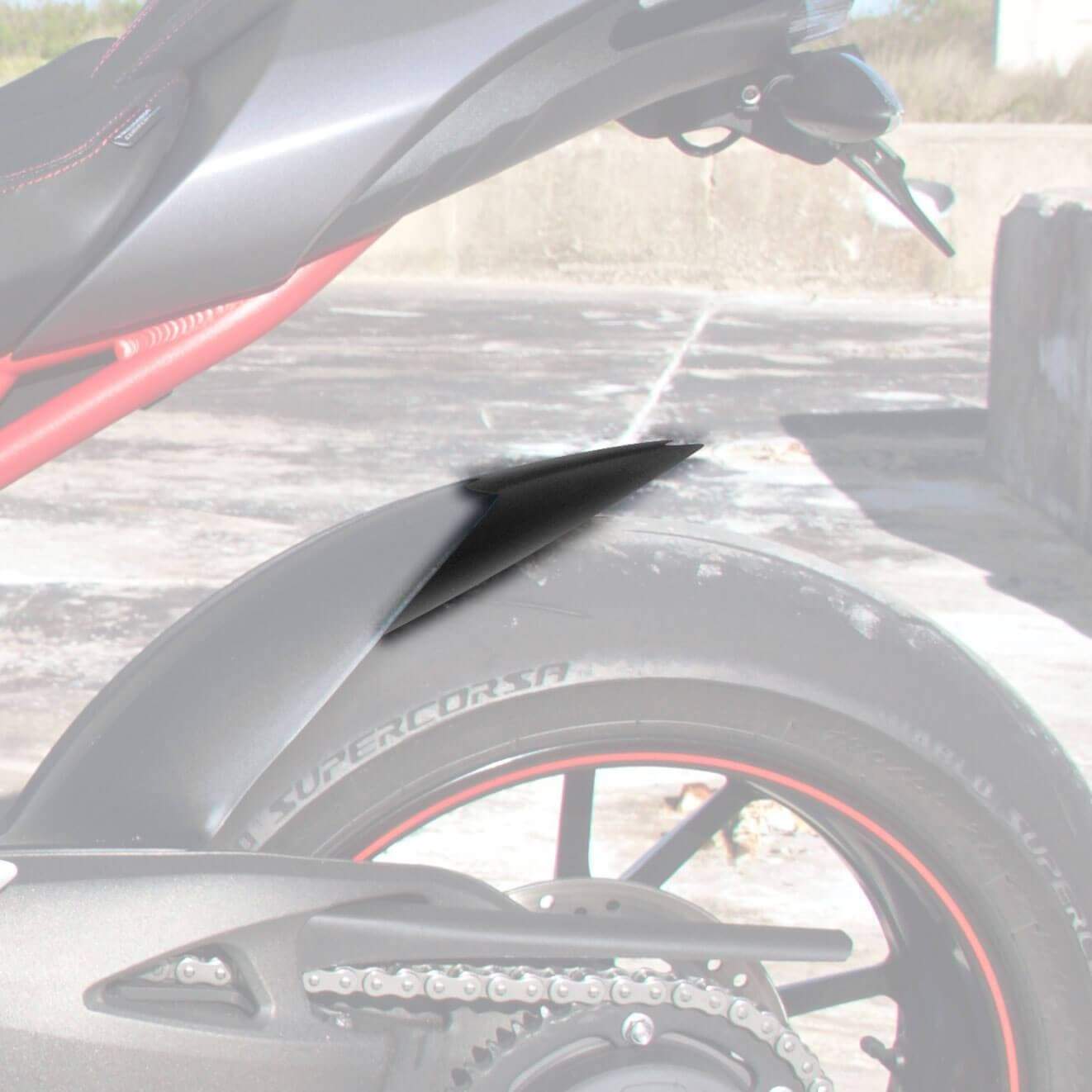 Hugger Extension | Matte Black | Triumph Speed Triple 1050 2011> - Bikerr
