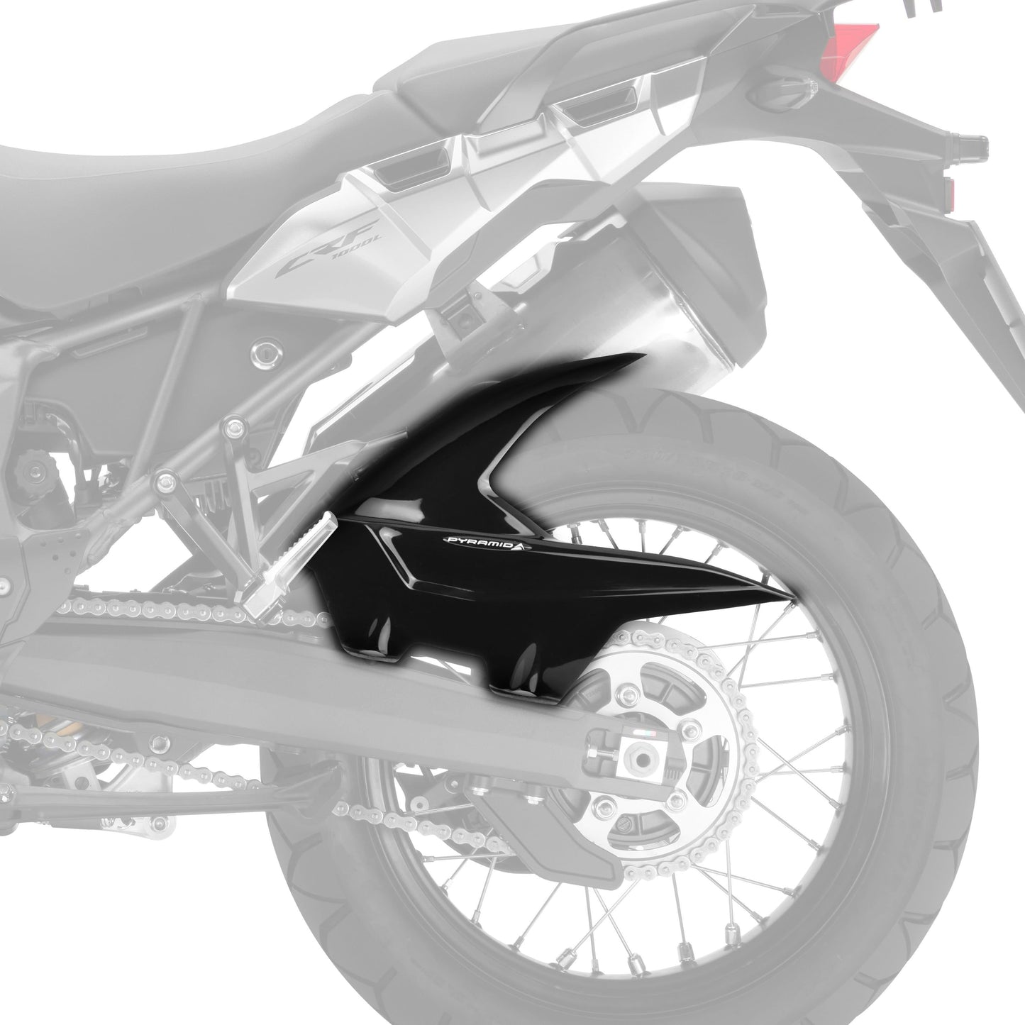 Hugger | Gloss Black | Honda CRF 1000 L Africa Twin 2015>2019 - Bikerr