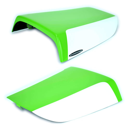 Seat Cowl | Gloss Green/Metallic White | Kawasaki ZX7-R 1989>2003 - Bikerr