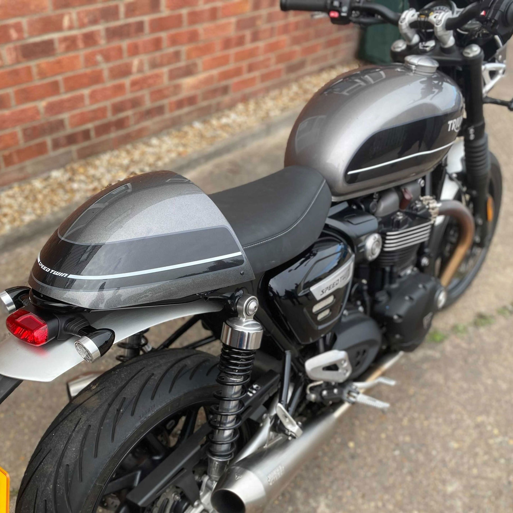 Seat Cowl | Matt Storm Grey Scheme | Triumph Speed Twin 2021> - Bikerr