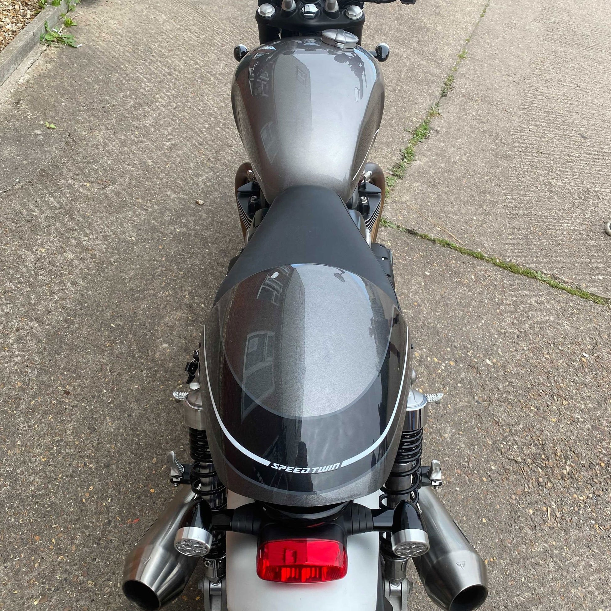 Seat Cowl | Matt Storm Grey Scheme | Triumph Speed Twin 2021> - Bikerr
