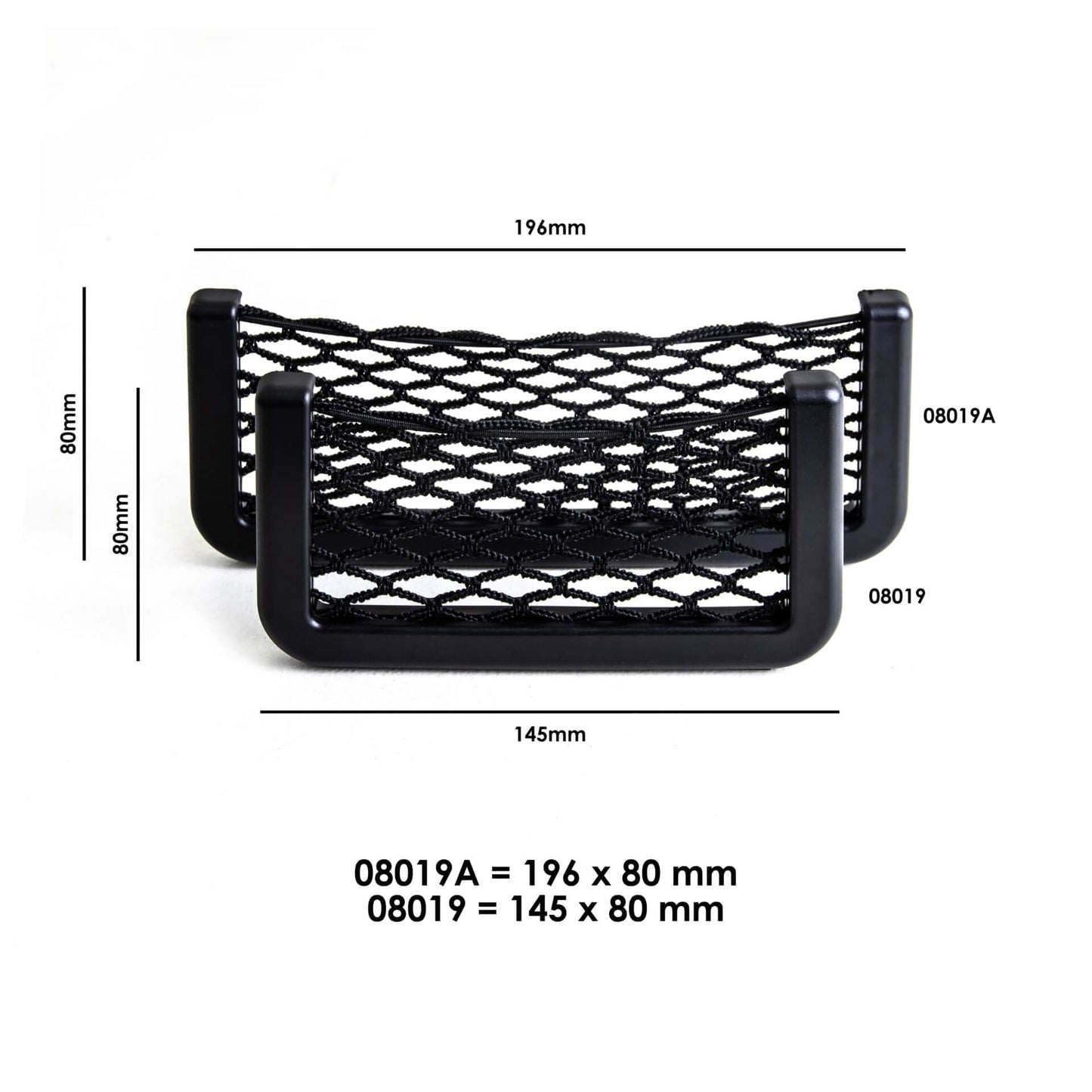 Self Adhesive Storage Pocket Black (Small) - Bikerr