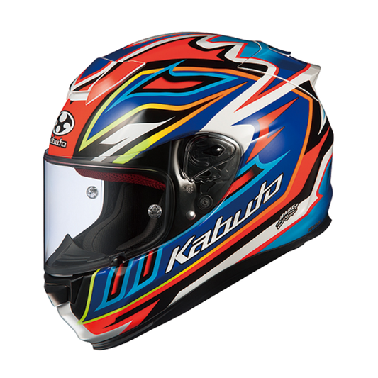 Signal Fluro Orange Blue Helmet - Bikerr