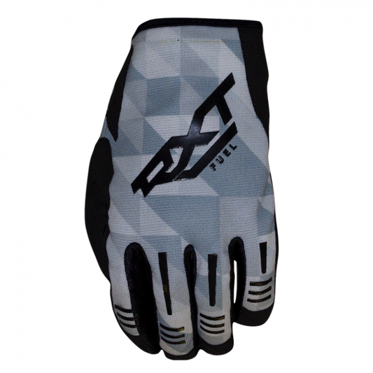 Fuel Mx Junior Silver/Black Gloves - Bikerr