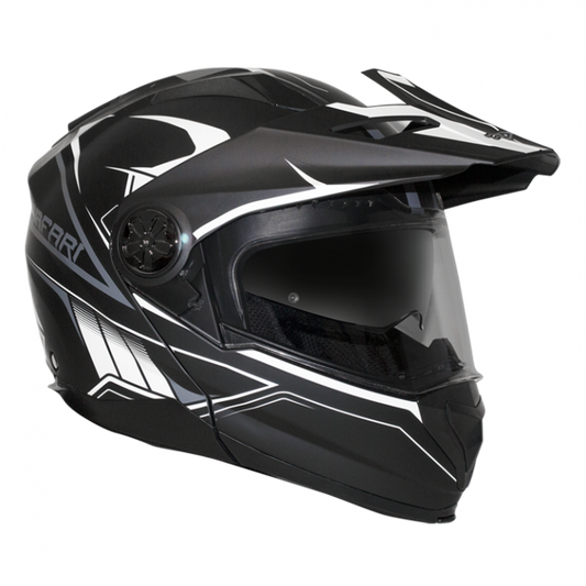 Safari Matt Black White - Bikerr