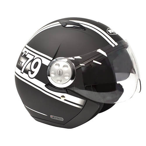 Striker Matt White Helmet - Bikerr