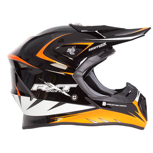 Edge Black Orange Helmet - Bikerr