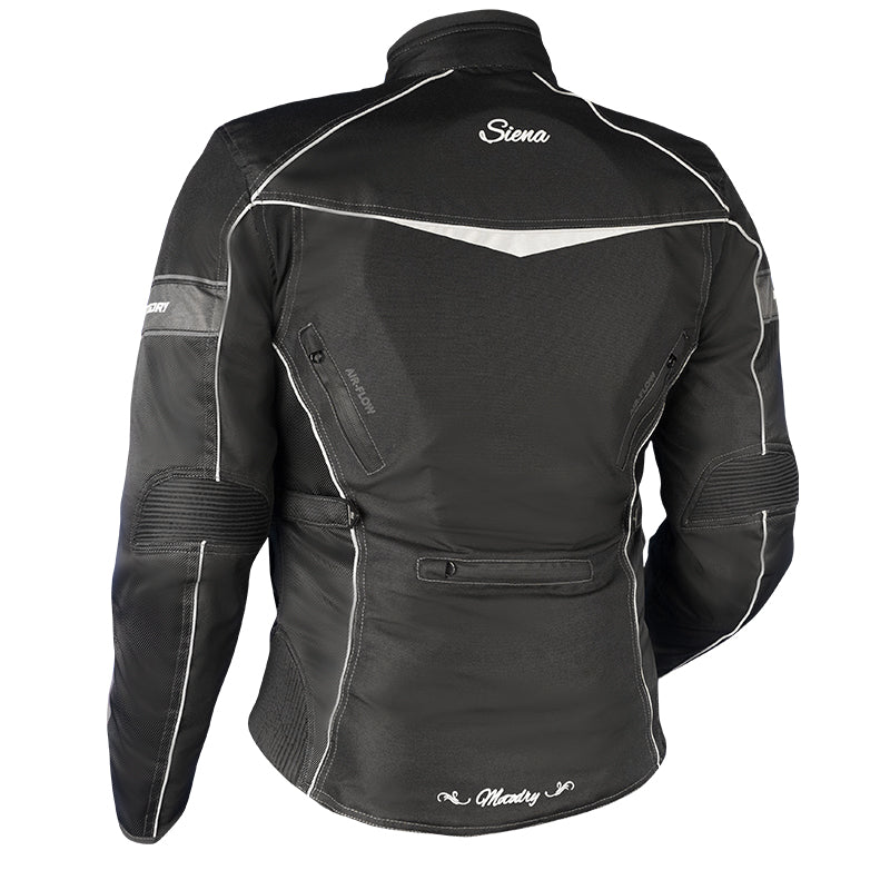 Siena Jacket Black/White Ladies - Bikerr