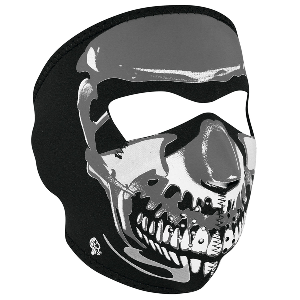 Full Mask Neoprene Chrome Skull - Bikerr