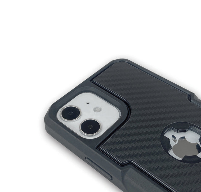 I Phone 12 / 12 Pro X Guard Case Carbon Fibre + Infinity Mount - Bikerr