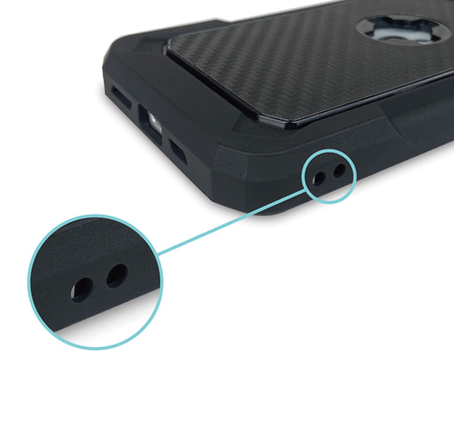 I Phone 12 / 12 Pro X Guard Case Carbon Fibre + Infinity Mount - Bikerr