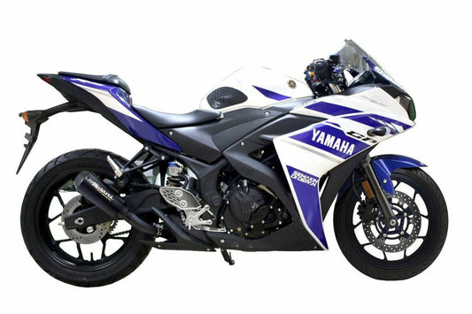 Yamaha YZF R3 / MT03 2015-2022 Musarri Full System GP Exhaust - Black - Bikerr