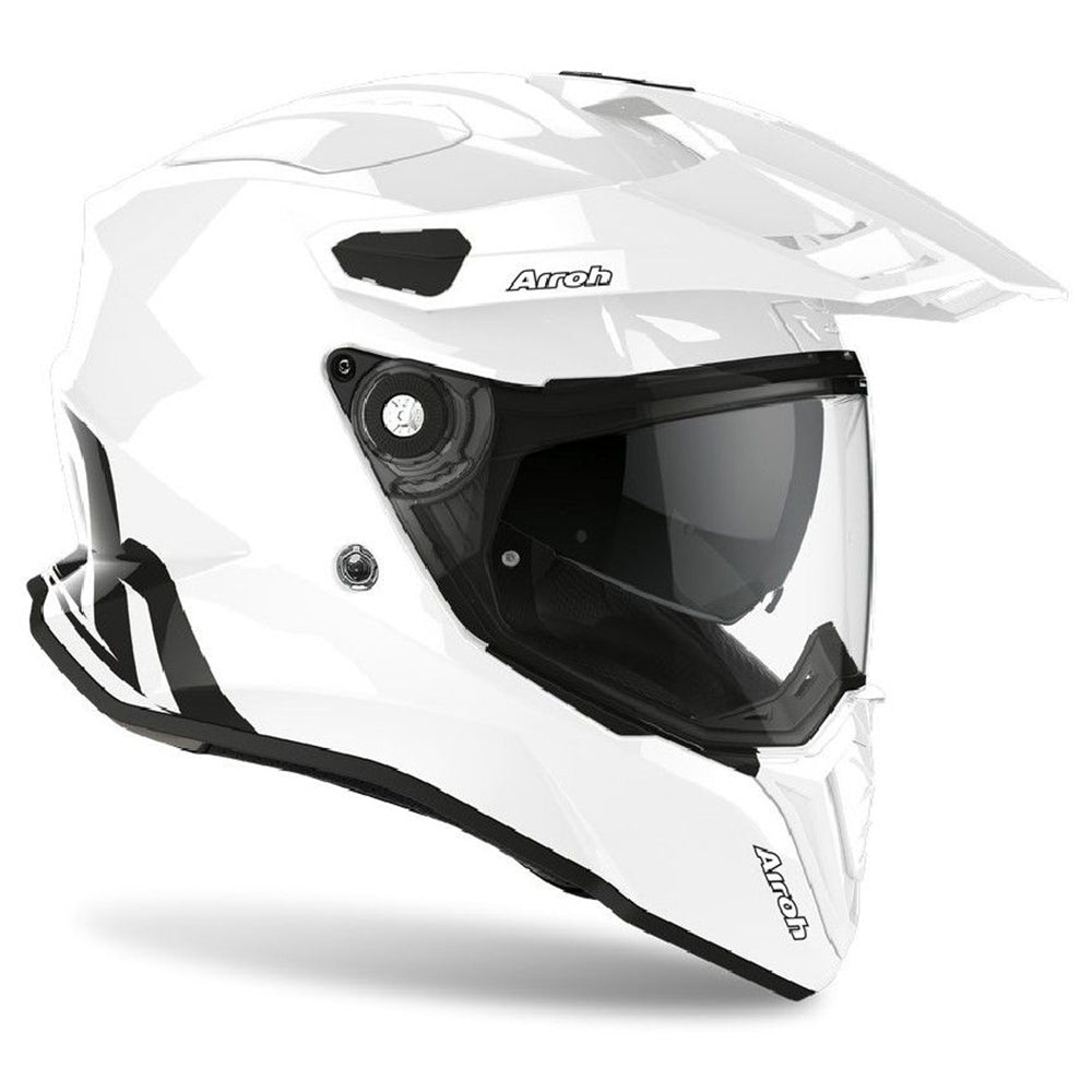 Commander White Gloss Helmet - Bikerr