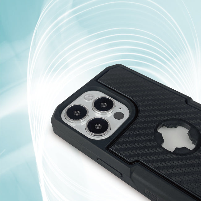 I Phone 13 Pro X Guard Case Carbon Fibre + Infinity Mount - Bikerr