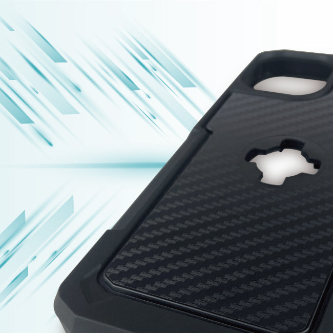 I Phone 13 Mini X Guard Case Carbon Fibre + Infinity Mount - Bikerr