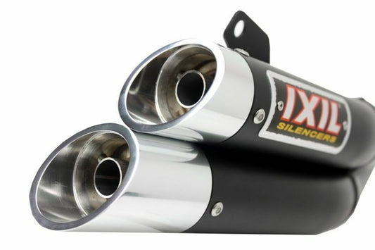L3XB Black Slip-on Exhaust for CF Moto 650 NK / 650 MT 2012 - 2020 - Bikerr
