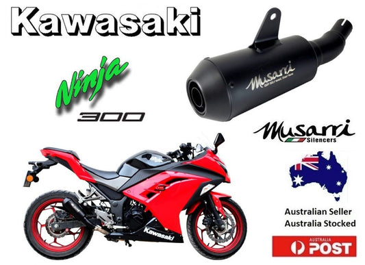 Kawasaki Ninja 300 2013-2017 - Musarri GP Street Series Slip-on Exhaust - Bikerr