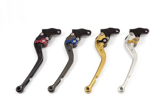 Long Clutch Lever To Suit Triumph Thunderbird Storm ABS 2011 - 2014 (Black Lever, Red Adjuster) - Bikerr