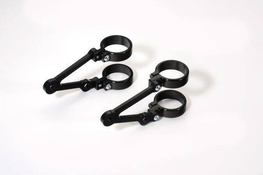 Long Headlight Brackets With Indicator Holes & Clamps(Diameter:41mm) - Bikerr
