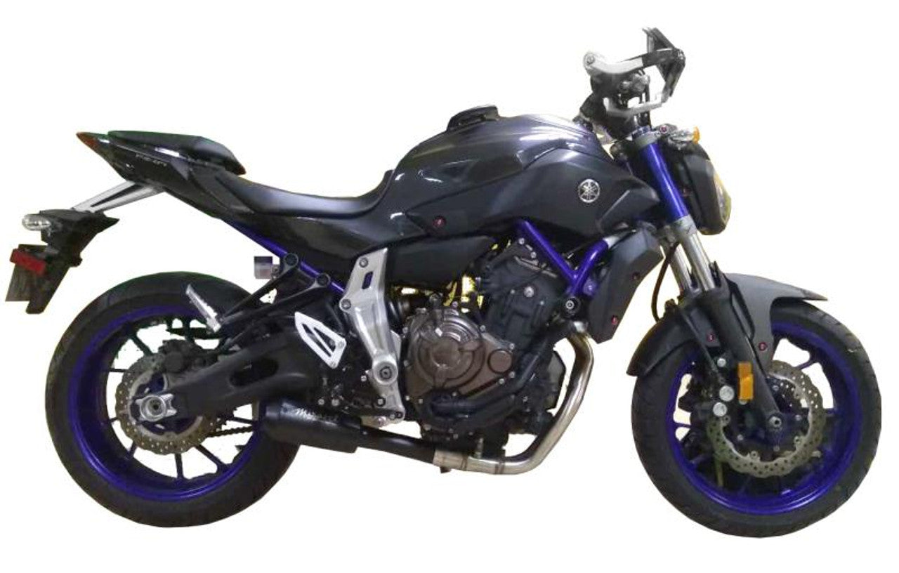 Yamaha MT 07 2014-2022 Musarri Street Series GP Full System Exhaust - Black - Bikerr