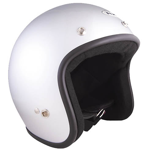 Challenger Openface Silver Helmet - Bikerr