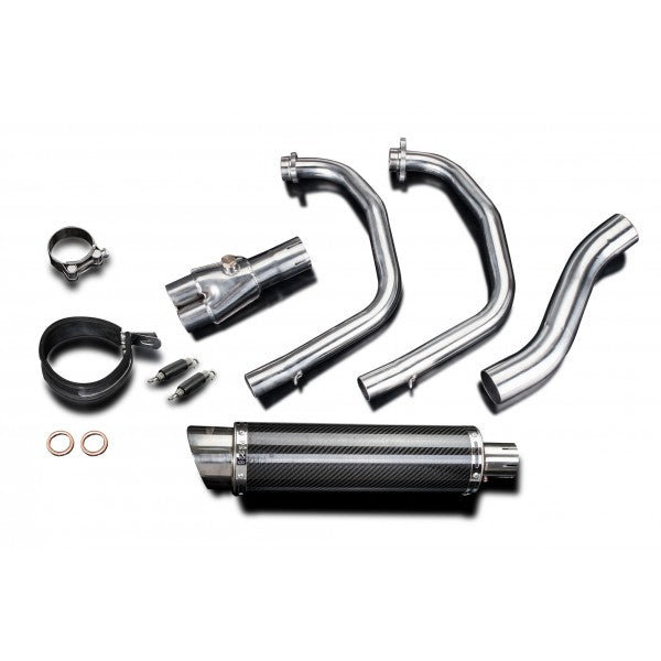 YAMAHA YZF-R3 MT-03 2015-2021 350MM ROUND CARBON DL10 FULL EXHAUST SYSTEM - Bikerr
