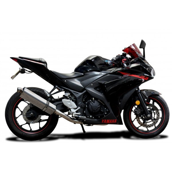 YAMAHA YZF-R3 MT-03 2015-2021 420MM TRI-OVAL STAINLESS FULL EXHAUST SYSTEM - Bikerr