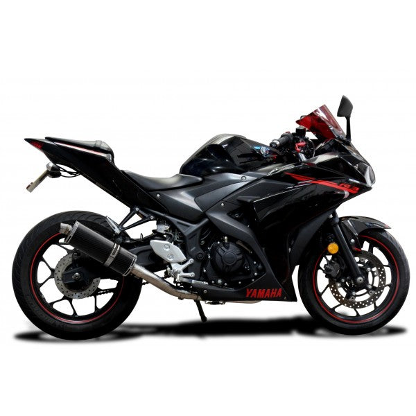 YAMAHA YZF-R3 MT-03 2015-2021 350MM OVAL CARBON FULL EXHAUST SYSTEM - Bikerr