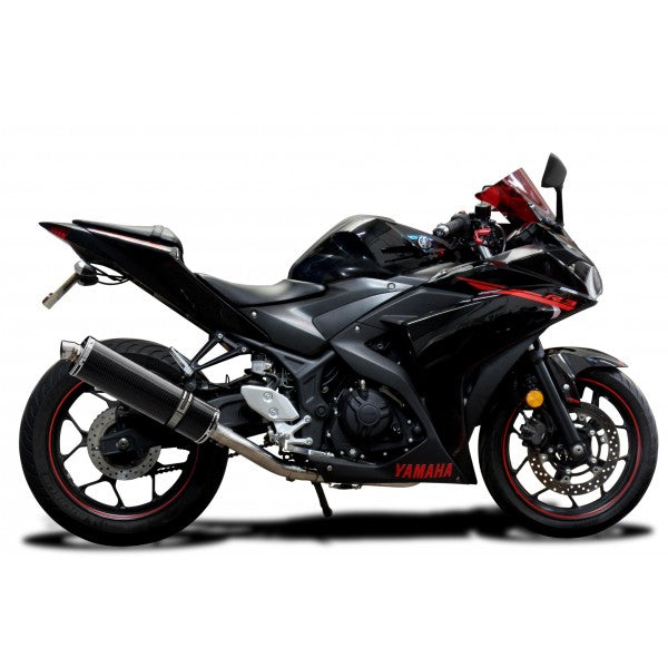 YAMAHA YZF-R3 MT-03 2015-2021 450MM OVAL CARBON FULL EXHAUST SYSTEM - Bikerr