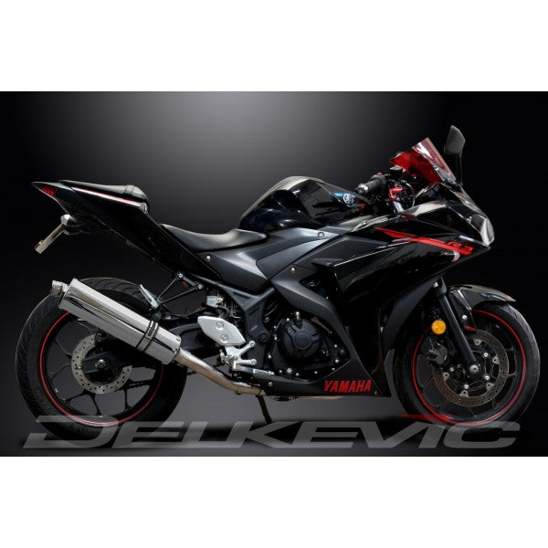 YAMAHA YZF-R3 MT-03 2015-2021 450MM OVAL STAINLESS FULL EXHAUST SYSTEM - Bikerr