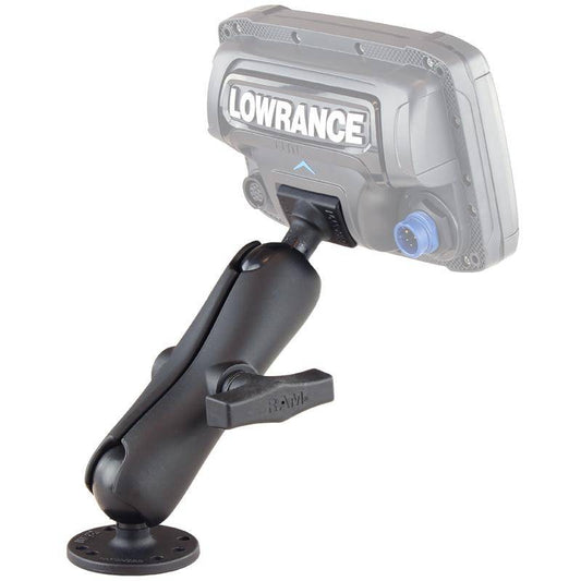 RAM-101-LO11 - RAM Double Ball Mount for Lowrance Elite-5 & Elite-7 Ti + More - Bikerr
