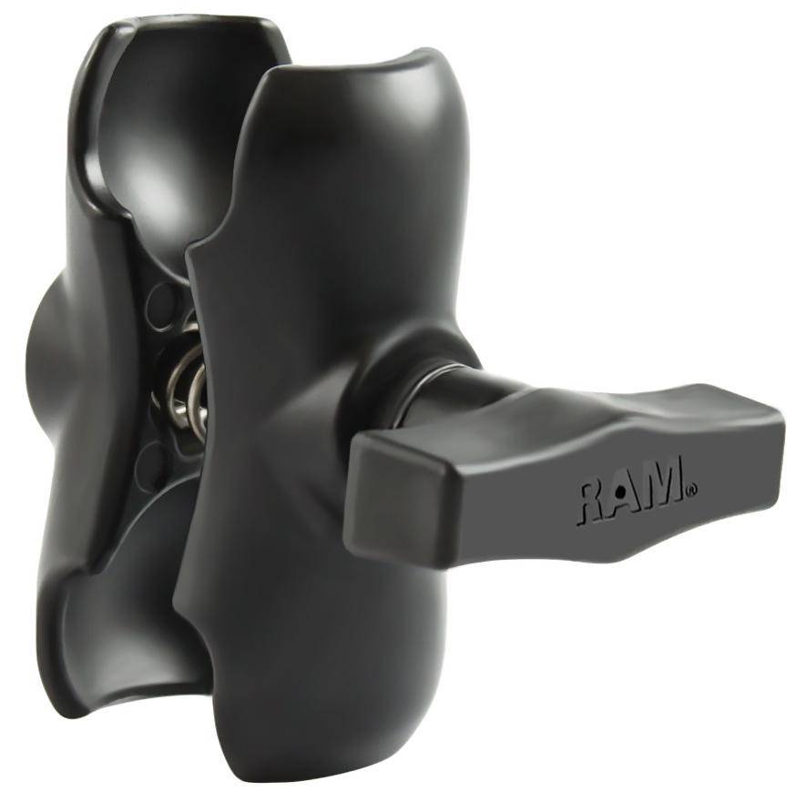 RAM-201U-B - RAM Short Double Socket Arm for 1.5" Balls (Overall Length: 3.5") - Bikerr