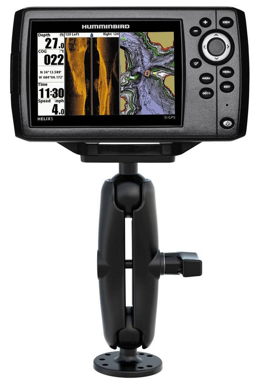 RAM-202-153-202U - RAMÂ® Drill-Down Double Ball Mount for Humminbird Helix 5 - Bikerr