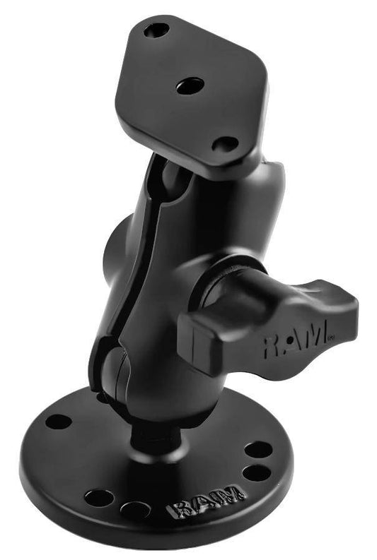 RAM-B-138U-A - RAMÂ® Short Double Ball Drill-Down Mount with Diamond Plate - Bikerr